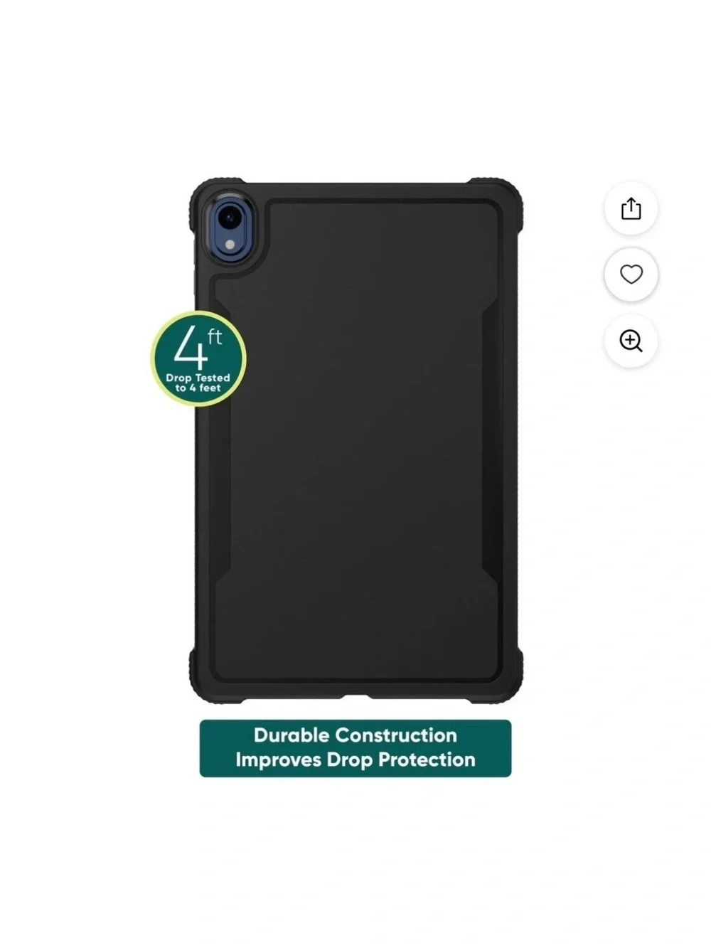 Onn Protective Grip Tablet Case - Black Color 8” Case (2024 MODEL)